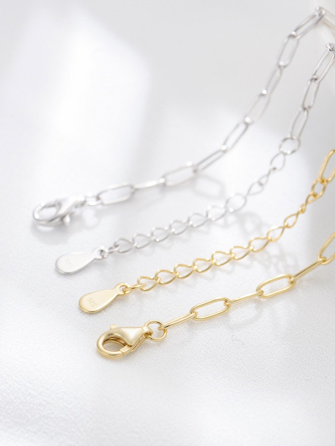 S925 Sterling Silver Women's Elegant Adjustable Chain Bracelet, Exquisite Trendy Minimalist Bracelet, Chic All-match Jewelry As Gift for Girlfriend