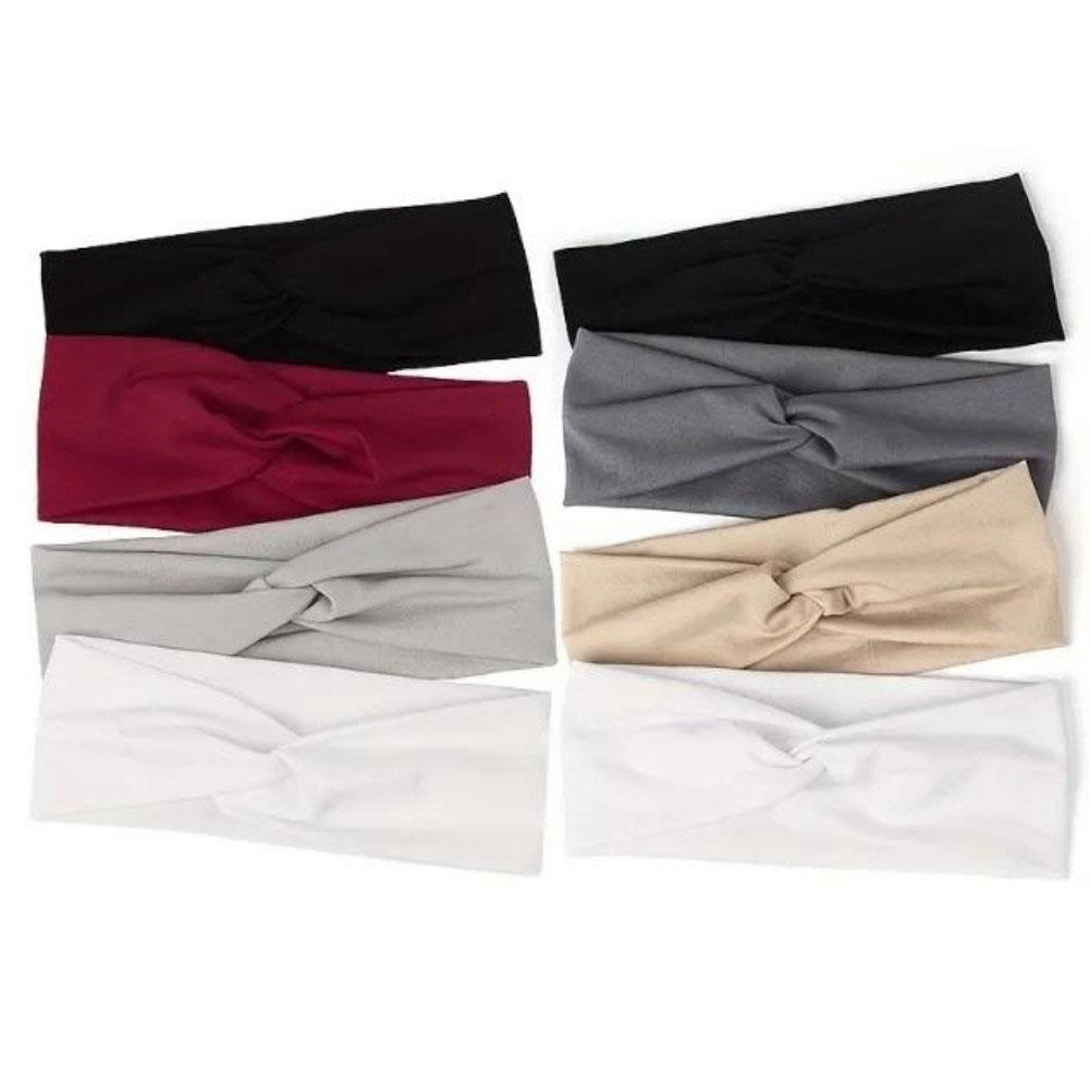 [Mother's Day Gifts]5 Pack Women's Sports Headbands, Elastic Sweat Absorbent Non-Slip Fashion Hairbands for Yoga Running Workout