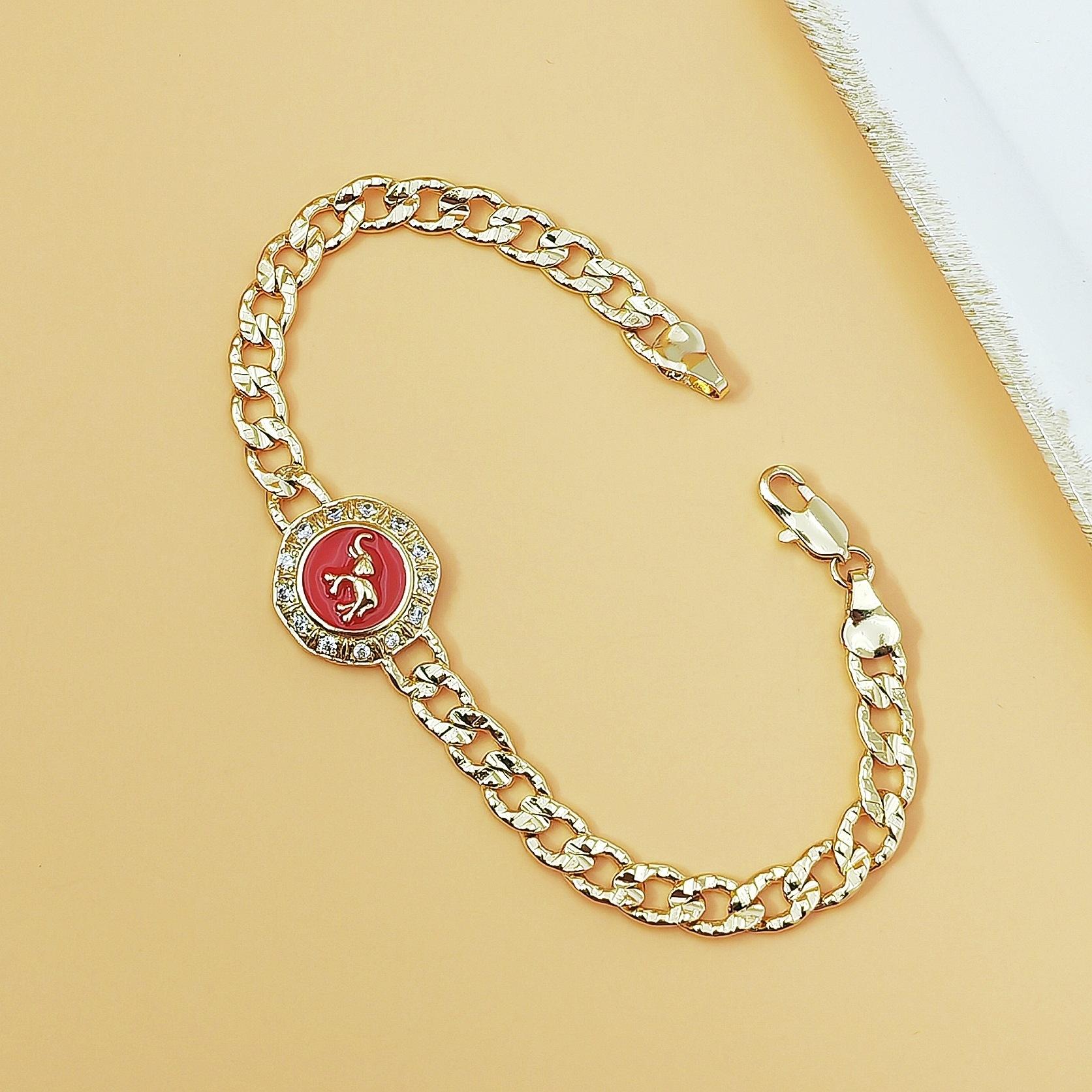 Lucky Elephant Cuban Link Bracelet for Women Enamel Elephant Charm with Paved CZ Stones Hip Hop Trendy Aesthetic Jewelry Unique Stackable Accessory for Streetwear Daily Outfits & Parties