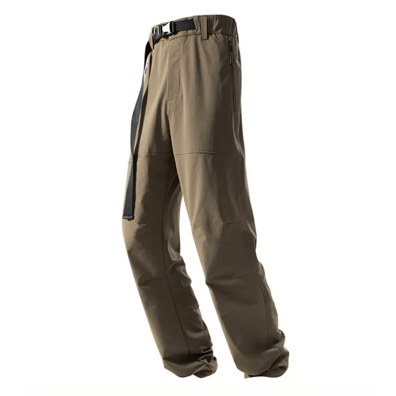 Men's New Loose-Fit Nylon Blend Softshell Cargo Pants - Windproof, Water-Resistant Outdoor Hiking & Casual Trousers