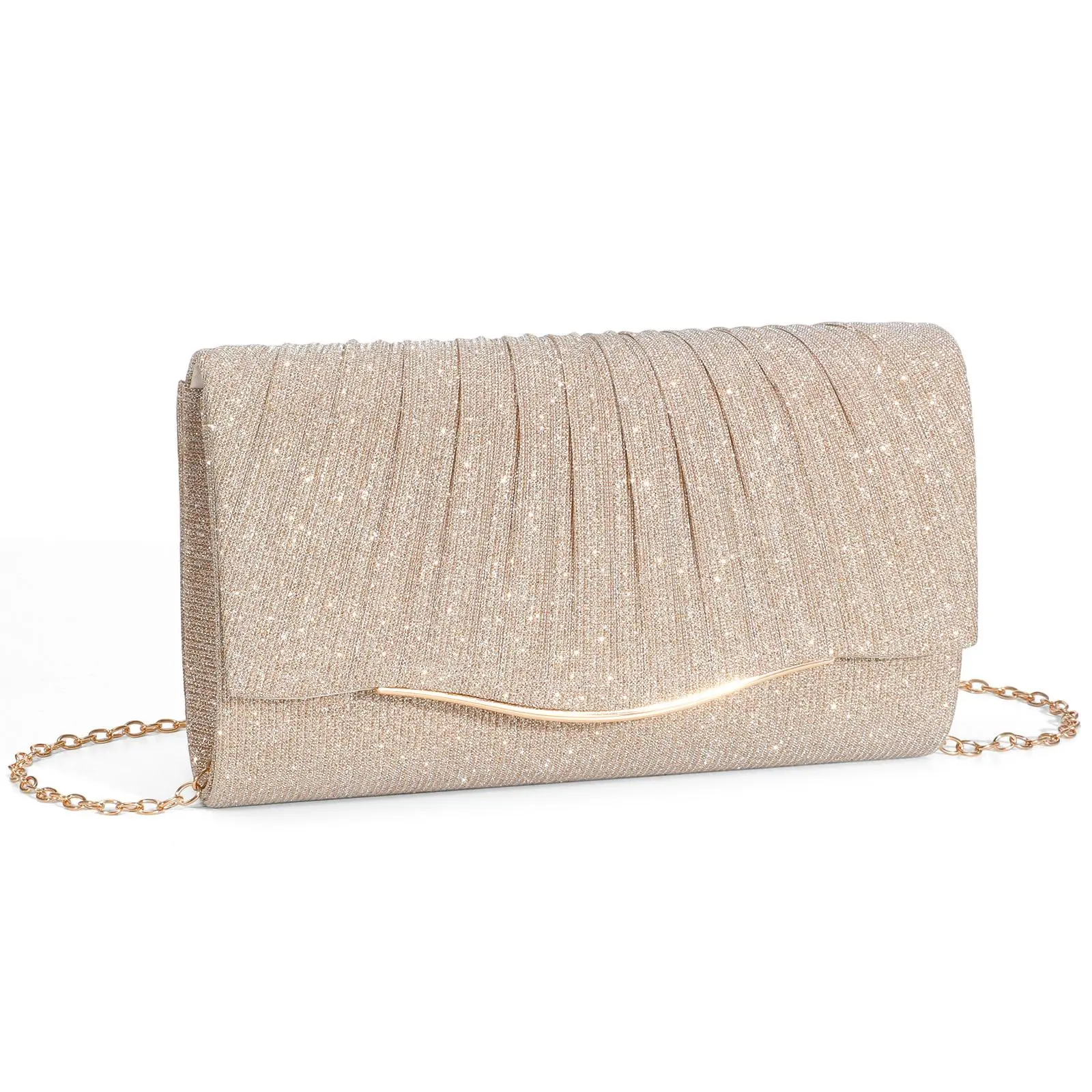 JASGOOD Glitter Women's Evening Handbags Evening Bag Clutch Purses for Women Formal Rhinestone Evening Clutch