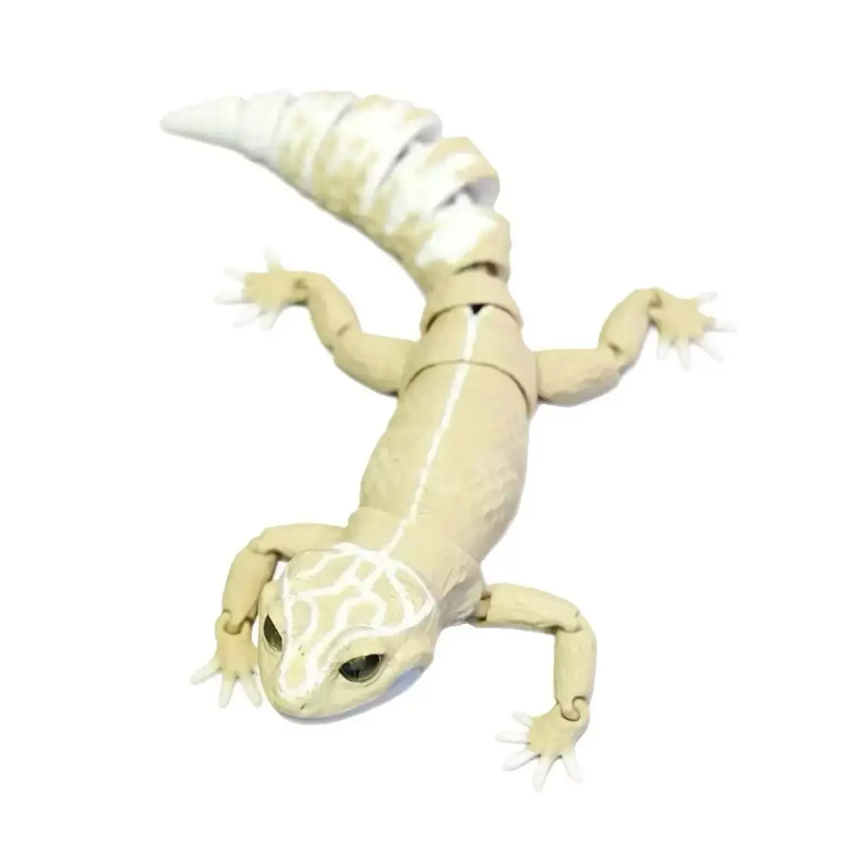 Leopard Gecko Jointed Handmade Figure, Realistic Animal Model Decorative Art Piece, Collectible Figurine for Lovers of Unique Crafts, Articulated Animal Figurines
