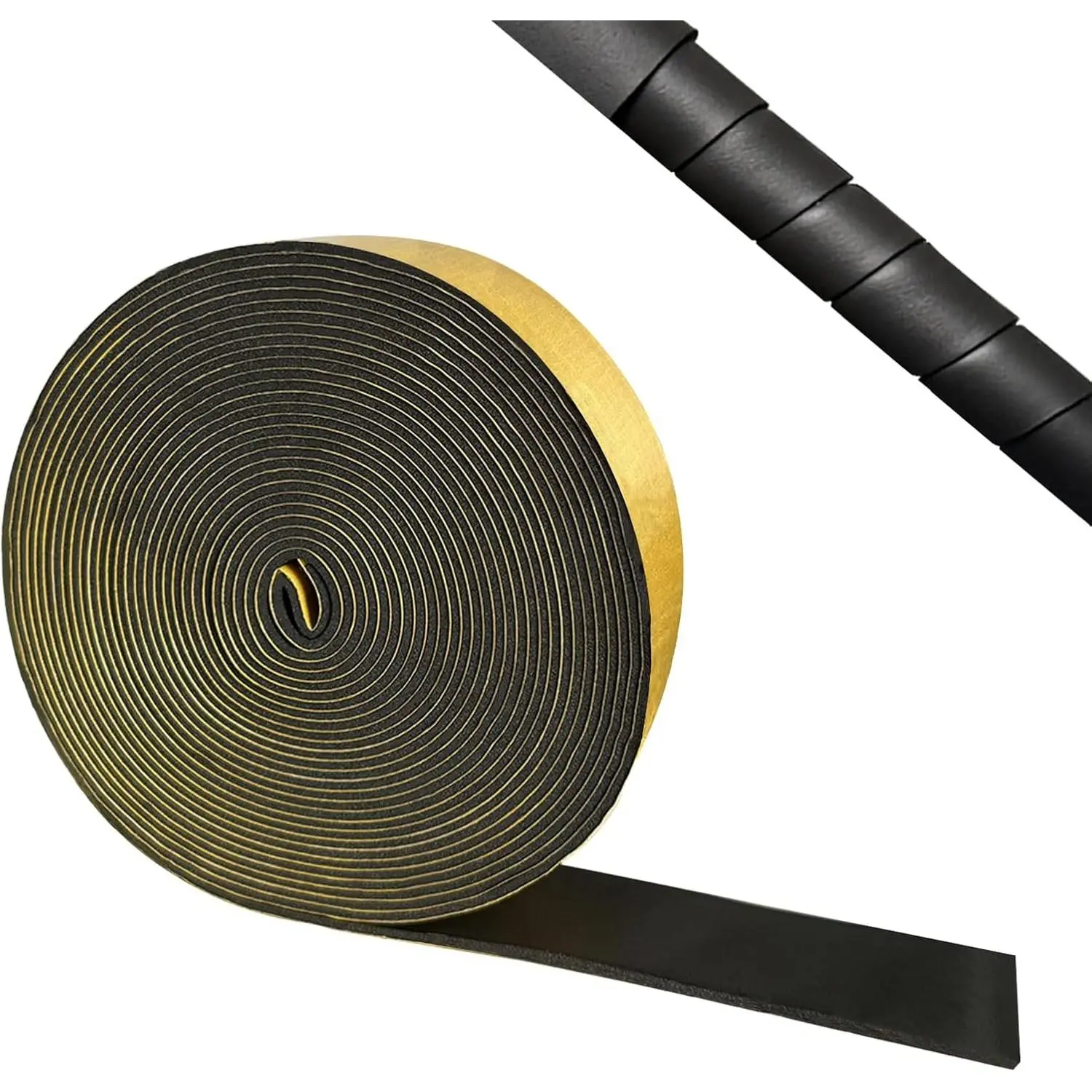 Foam Pipe Insulation Tape 2 Inch x 33 Feet, Self Adhesive Pipe Insulation Wrap Foam Tape 1/8 Inch Thick, AC Line Insulation Tube Cover for HVAC, Indoor and Outdoor Pipes, Protection