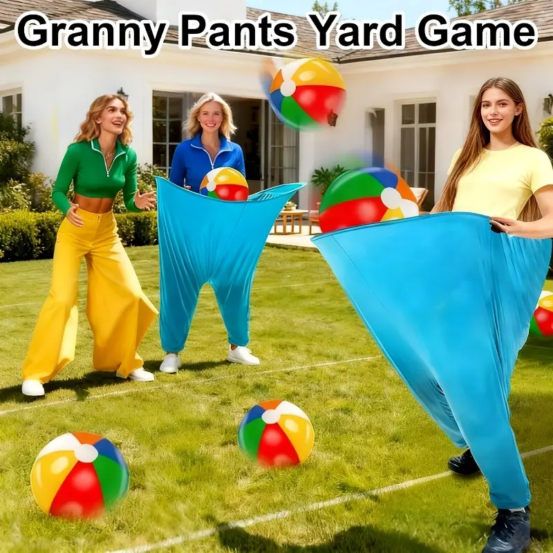 "Granny Pants" backyard games, outdoor party games, and outdoor activities (featuring elastic balls)—fun inflatable party games and adult backyard games suitable for groups, Play Equipment