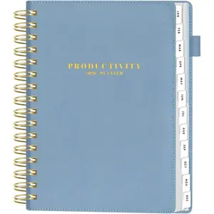 2026 Planner 5.9" x 8.3" - Dated Productivity Planner for Time Management - Daily,Weekly & Monthly Planner to Achieve Goals - Planner 2026 dated from January 2026 - December 2026,Grey Blue