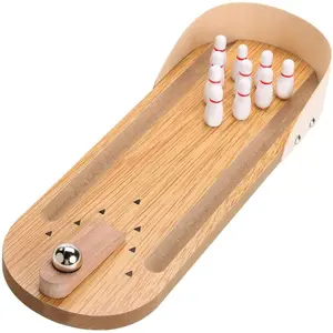 Table Top Mini Bowling Game Set-Tabletop Wooden Board Mini Arcade Desktop Tiny Bowling Shooting Alley Office Desk Stress Relief Gadgets Small Finger Toys Fun Gag Gifts for MenWomen Kids Teens Boysfidget toys