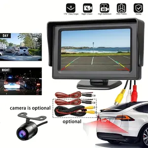 Bileeko 4.3 Inch HD Rearview Camera Set with Backup Monitor, Night Vision, Clear Blind Spot Observation, Safety Assist Parking Reverse