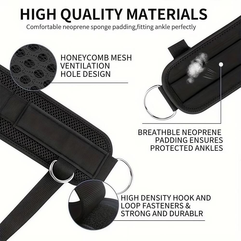 Padded Ankle Strap, 1 Count Ankle Strap for Cable Machines, Double D-ring Fitness Ankle Cuffs for Gym Workouts Leg Training Equipment Weight Training Equipment
