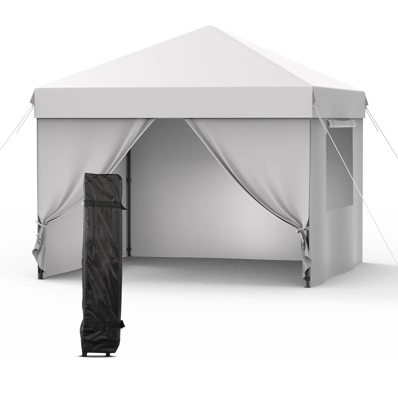 Pop Up Canopy Tent with Removable Sidewalls, Heavy Duty Instant Shelter for Outdoor Events, Parties, Camping & Backyard, Commercial Grade Sun Shade Gazebo, Easy One-Person Setup