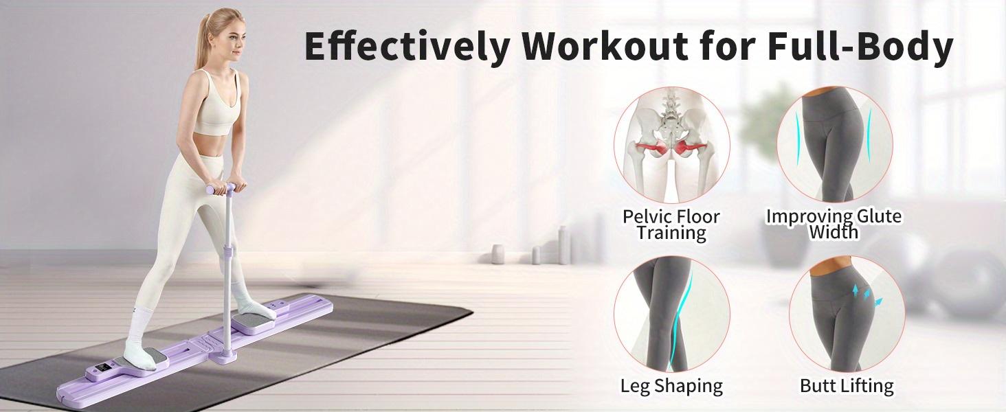 Ski Balance Board | Pilates Board | Multi-Functional Fitness Equipment | With Fitness Accessories | For Ankle & Knee Stability & Core Strength Training | Foldable Design For Small Spaces | Ideal For Home Exercise, Yoga & Gym Use