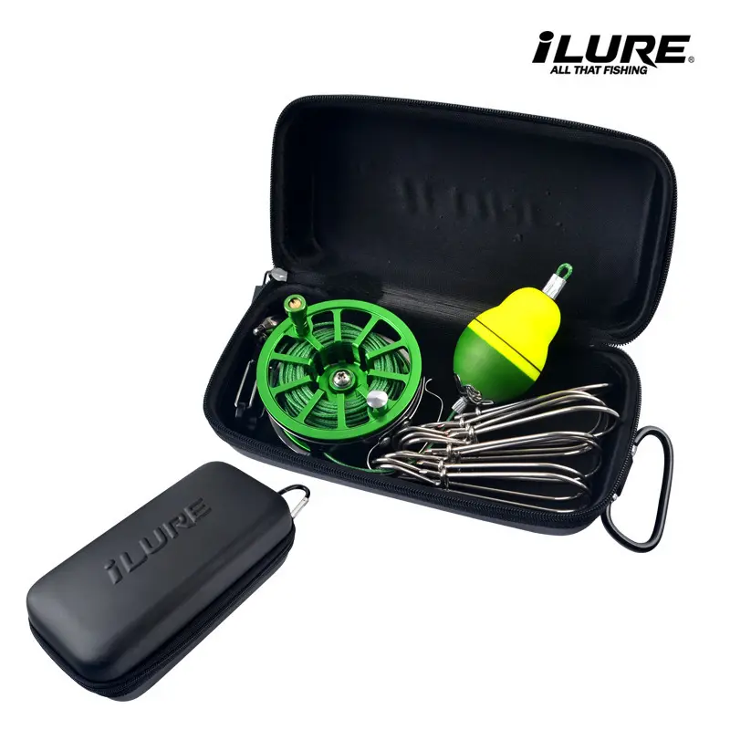 Stainless Steel Fishing Stringer Kit, Retractable Reel with CNC-Crafted Clips for Fisherman, Rust Resistant and Space-Saving Gear for Boat or Bank Fishing