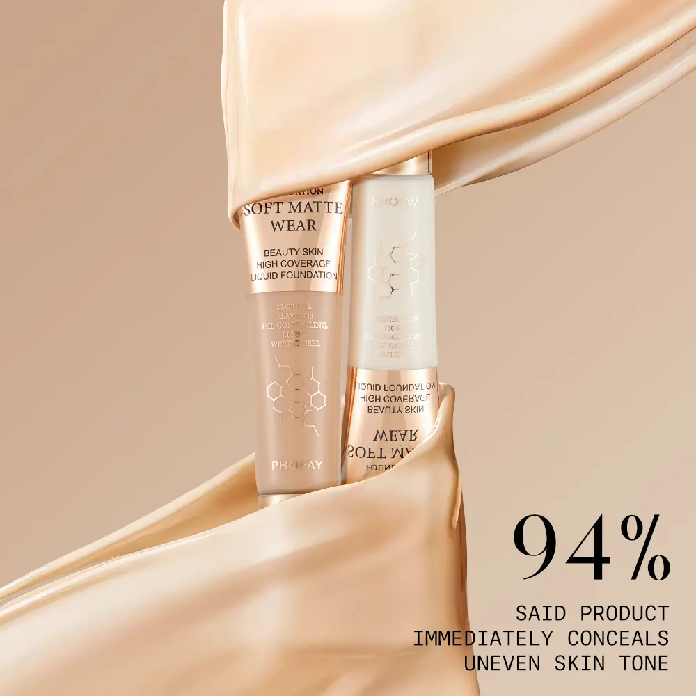 Oil-Control Liquid Foundation & Concealer for Oily Skin | Full Coverage, Long-Lasting Waterproof Formula for Flawless Makeup & Even Skin Tone, Wheat Shade, 30 ml, Lightweight, Correcting Coverage