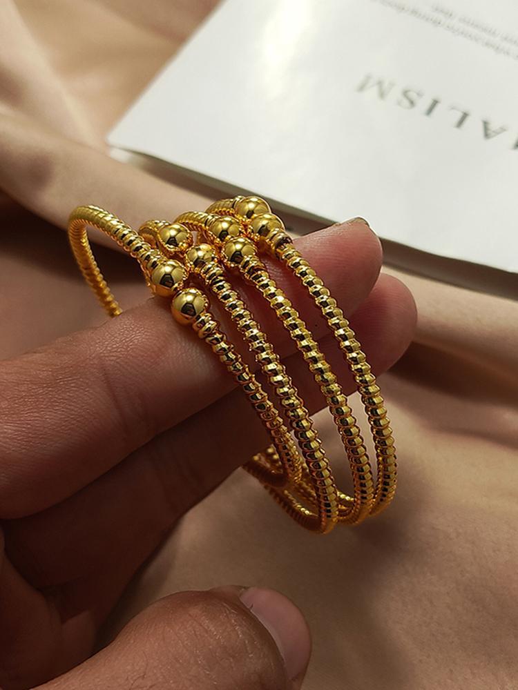 Baby Arabic Indian Jewelry Gold Color Bangles For Kids Copper Baby Bracelets Baby Arabic Indian Jewelry Gold Color Bangles For Kids Copper Baby Bracelets