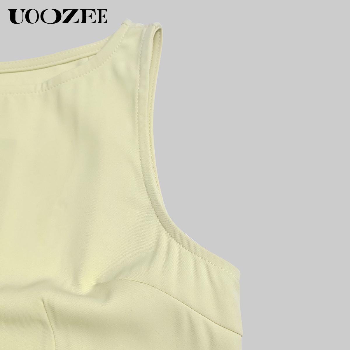 UOOZEE Women 2025 Evening Prom No Stretch Maxi Dresses Summer Elegant Sleeveless Pleated Gauze Cocktail Party Wedding Guest Dresses (Smaller Bust Fit, One Size Up Recommended for C - Cup and Above) birthday outfit elegantoutfits SpringStatements