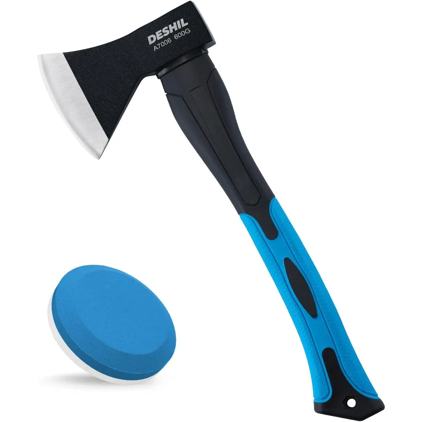 1 Chopping Hatchet Axe with Sharpening Stone for Kindling| Forged Blade with Anti-Slip and Shock Reduction Handle Great Throwing Axes and Hatchets