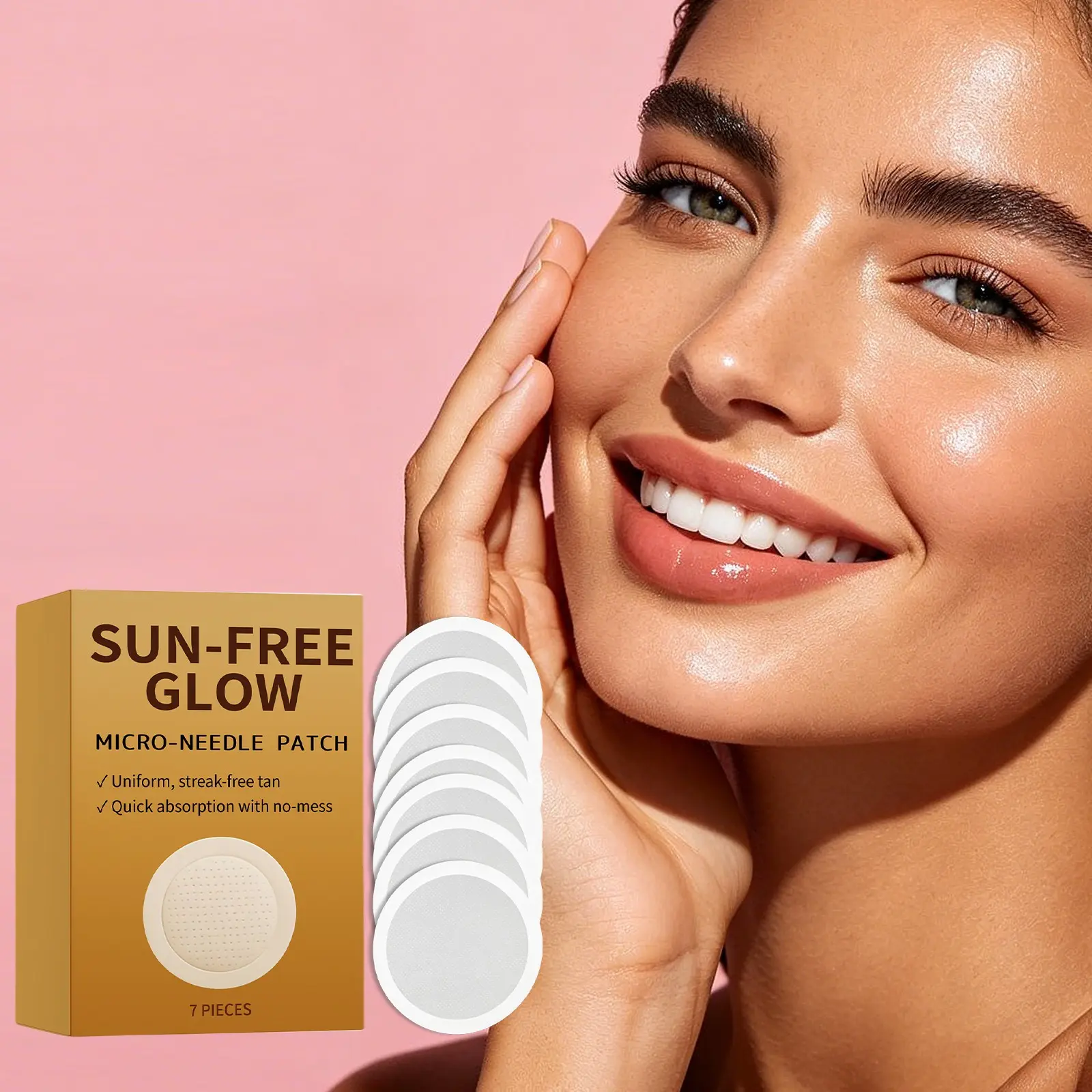 Micro Needle Patches for Tan Care, Even Skin Tone, Natural Bronzing, Gentle Skincare, Micro Needle Patches for Radiant Skin