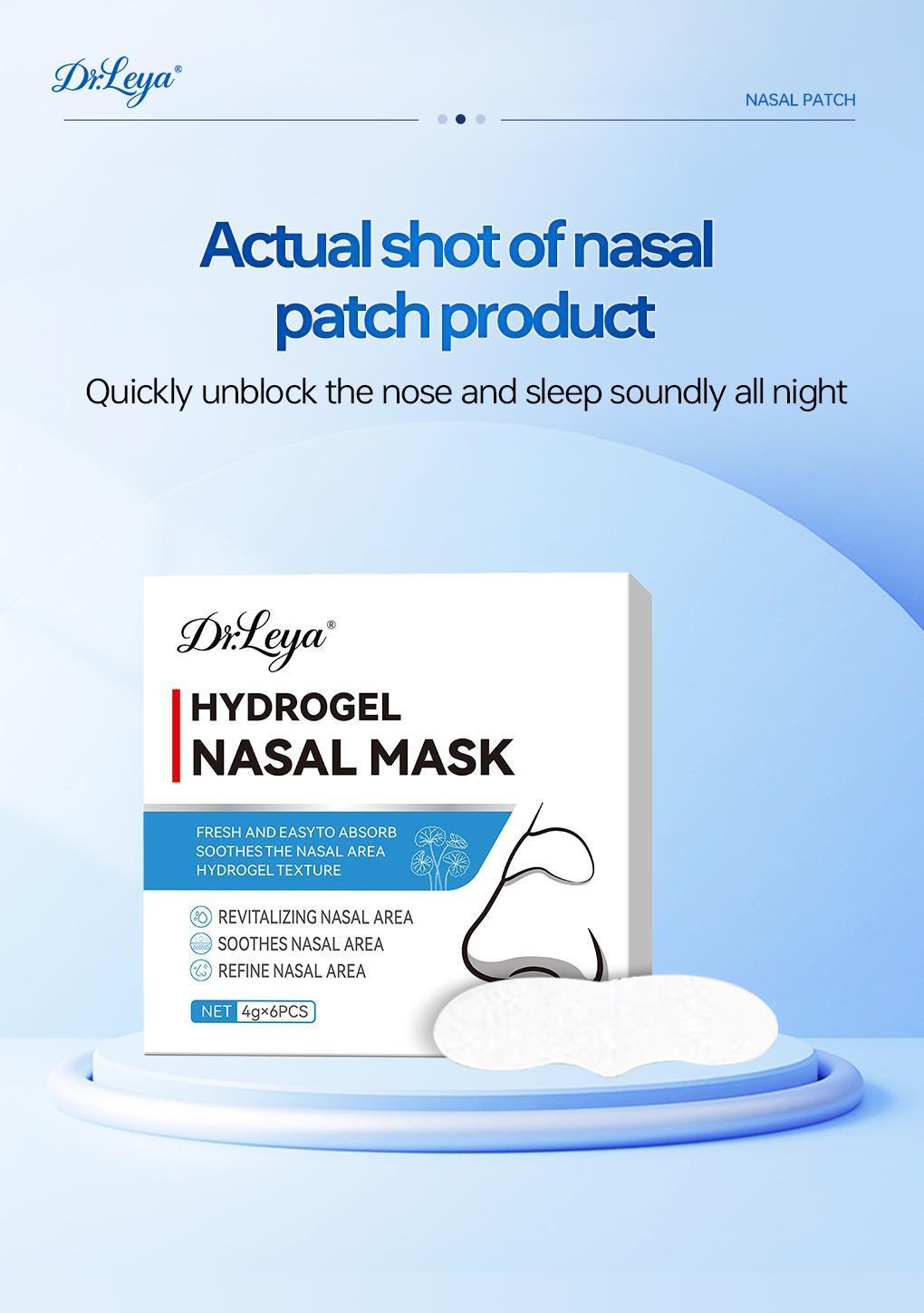 Nose strips, 6-pack. Ideal for sleep, exercise, and covering mouth and nose. Features long-lasting adhesive for yoga, fitness, and comfortable skincare. Suitable for outdoor activities.