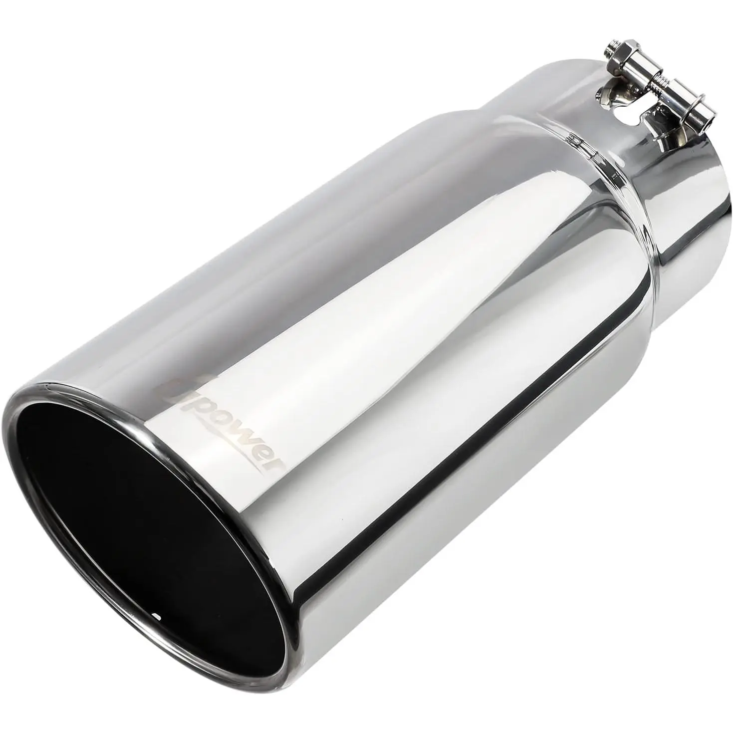 Upower Universal Diesel Trucks Car Exhaust Tip 4 Inch Inlet 6" Outlet 15" Long Stainless Steel Bolt-On
