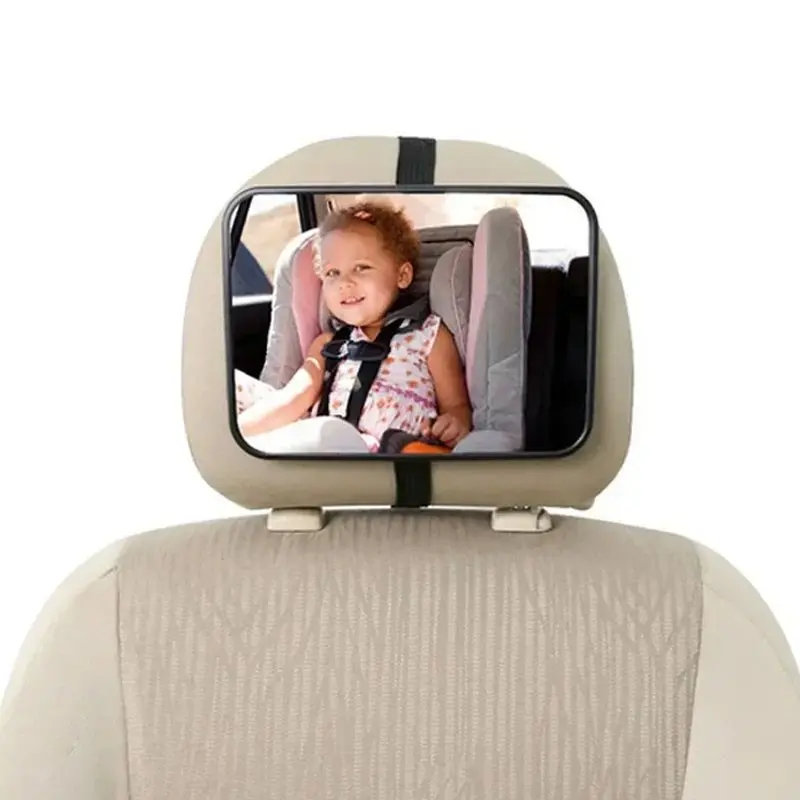 Adjustable Wide-Angle Car Rear View Mirror, Automotive, Safe Material, Easy Installation, Baby/child Seat Safety Mirror, Headrest Style