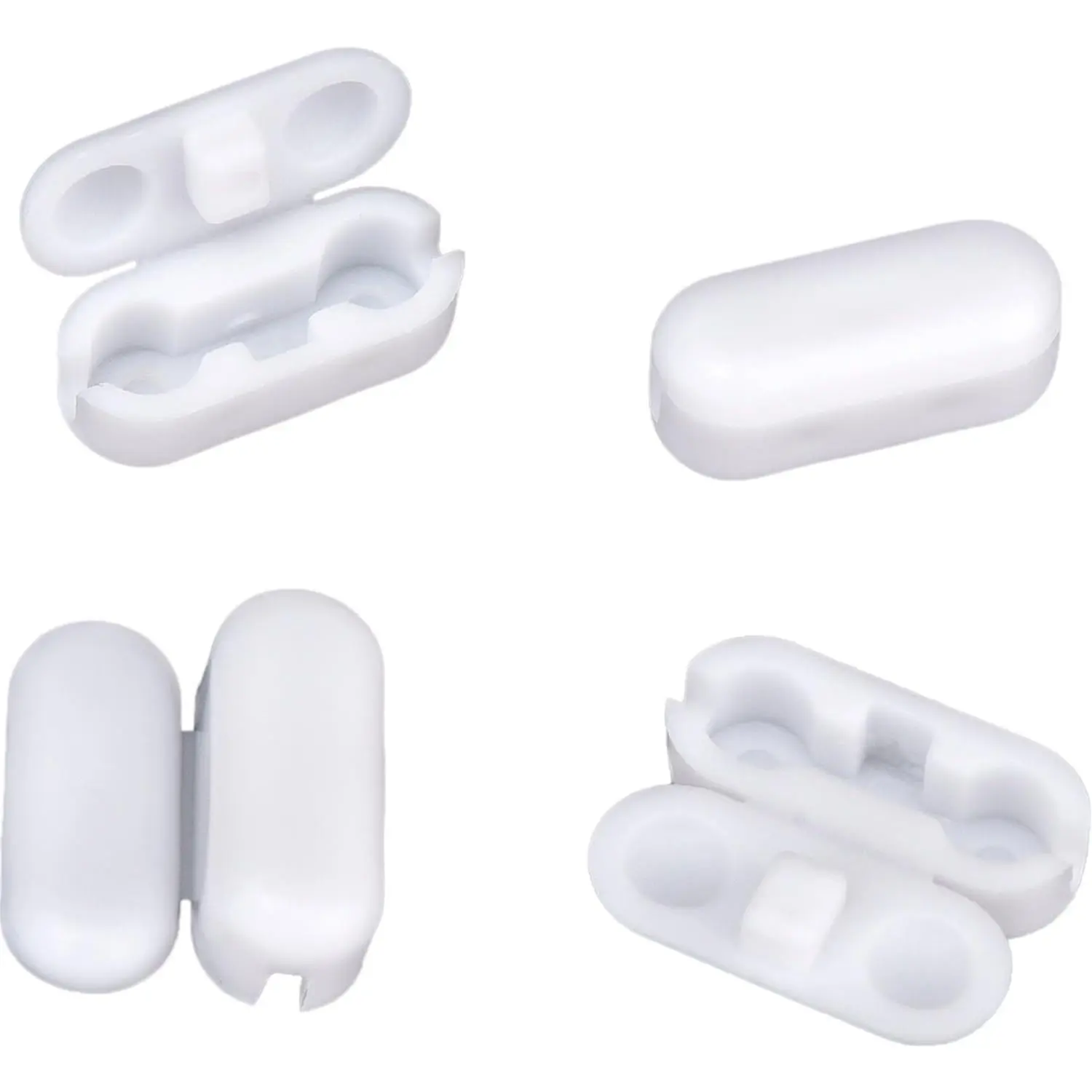 30 Pack Chain Connectors, 4.5mm Roller Shade Beaded Chain Connector, Plastic Ball Cord Clips for Vertical Roman Roller Blind Window /Repair(White)