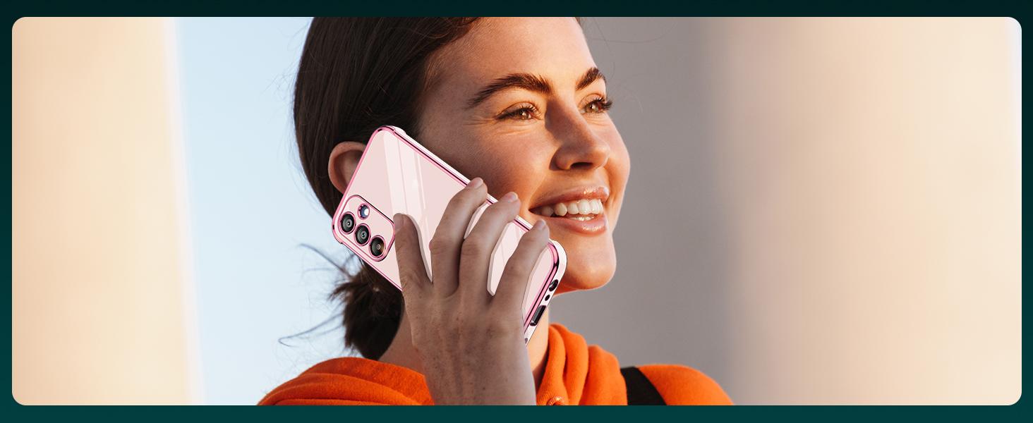 for Galaxy A15-5G Phone Case: with Tempered Glass Screen Protector [2 Pcs]+ Full Camera Lens Protection, Love Heart Plating Girly Women Luxury Shockproof Android A 15, Pink