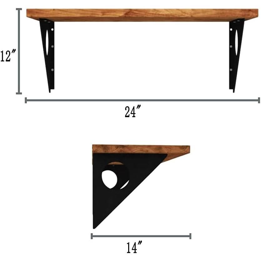 Industrial Rustic Wall-Mounted Table, Dining Table Desk, Pine  Wall-Mounted Bar Tables (24"X 14")