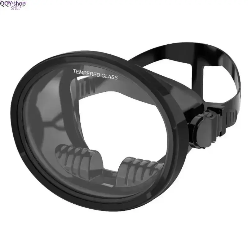 Vintage Tempered‑Glass Diving Mask for Adults, Fashion Single‑Lens Panoramic View. Leakproof seal for snorkeling & water sports, classic retro‑style diving mask for aquatic activities.