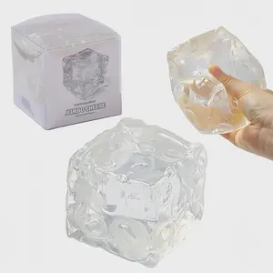 Crystal Jumbo Cheese Squishy, Slow Rising Sensory Stress Toy, Silicone Fidget Relief