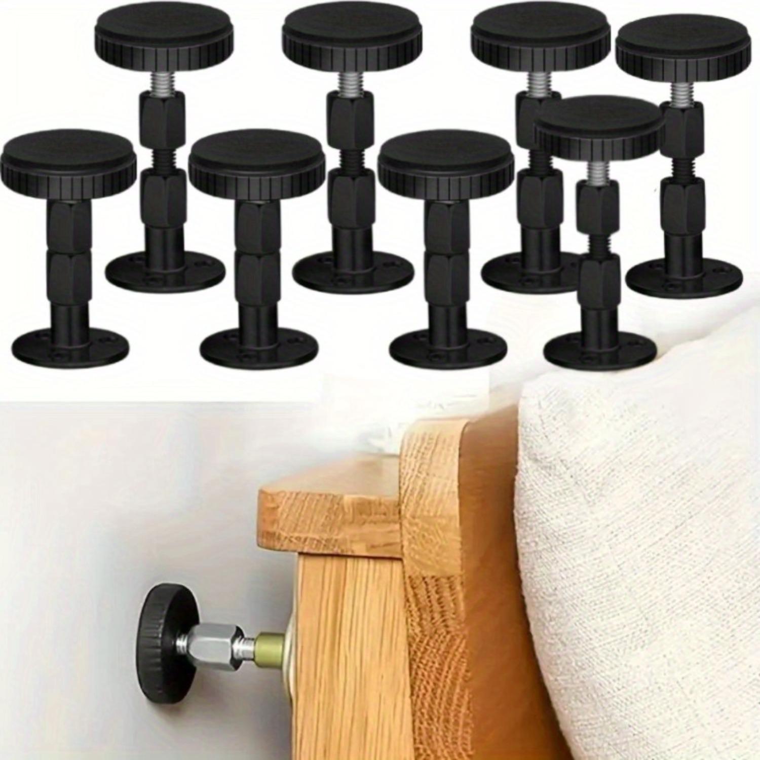8 Pcs Adjustable Threaded Headboard Stoppers/Bumper Against Wall, Behind Bed Frame Protector Antishake Tool, Bed Shake Support Stabilizer Device for Anti-Knocking,Banging, Metal