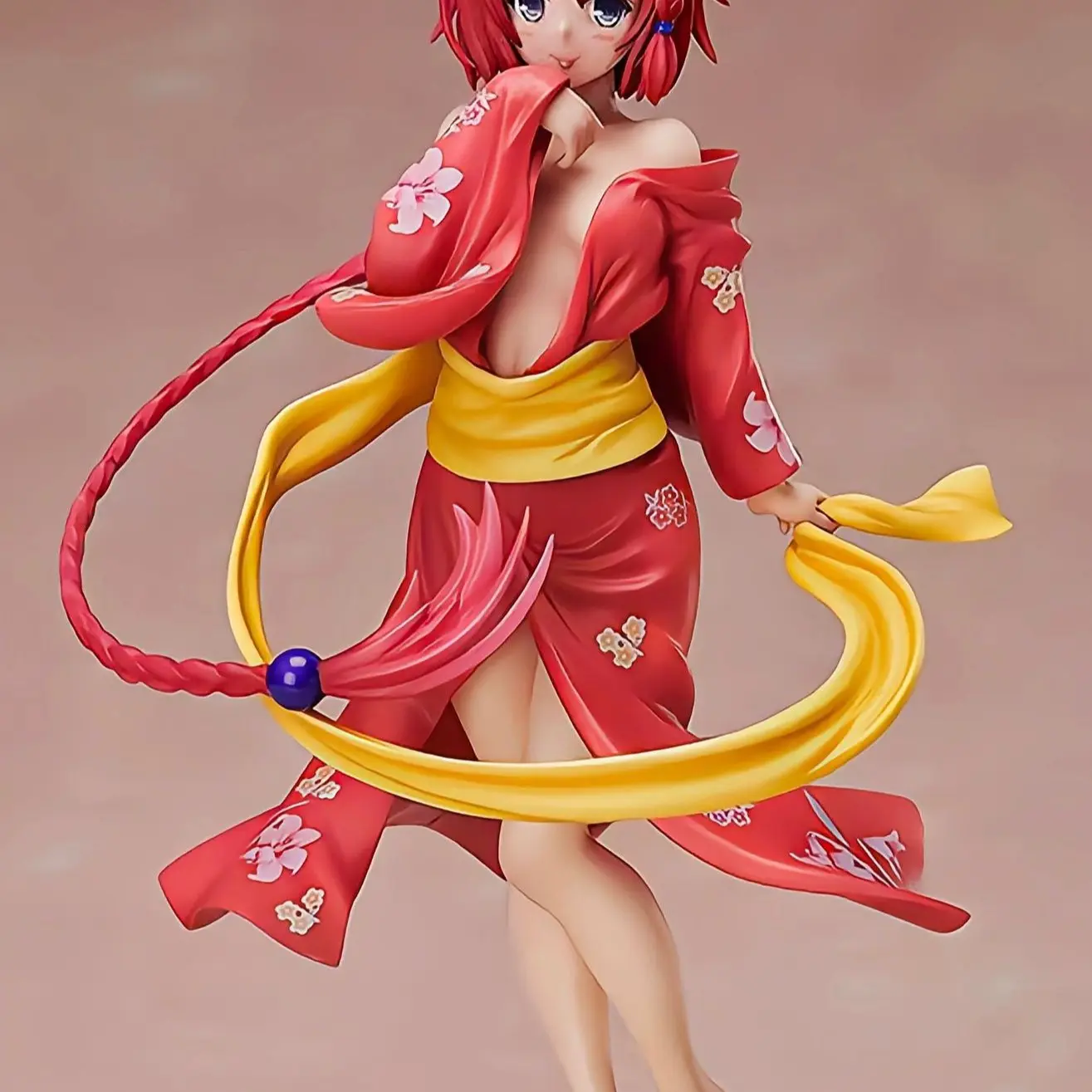 7.48 Inch Yukata Saki Ay Handmade Figurine, Collectible Statue for Anime Enthusiasts, Desktop Decoration Gift