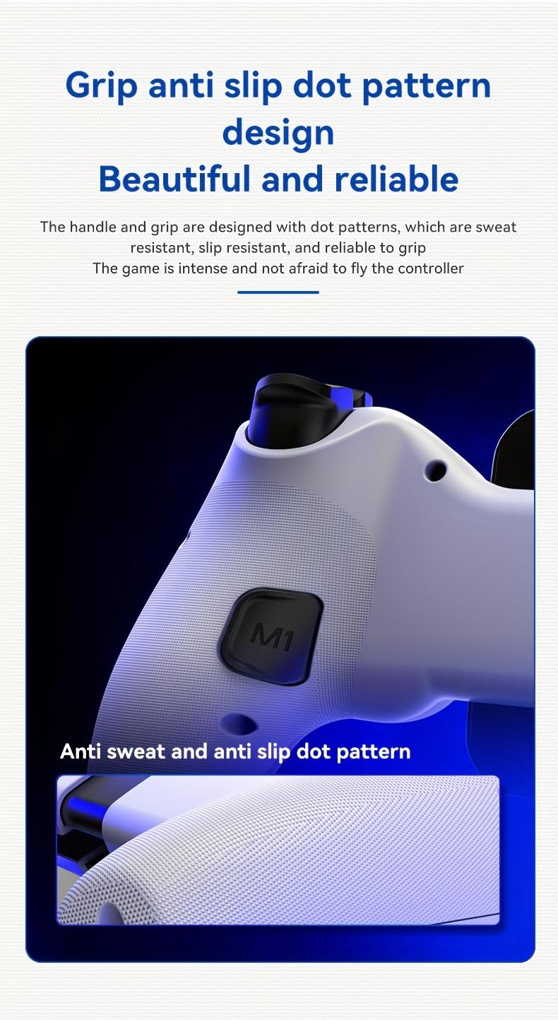 Wireless Game Controller with Hall Effect Joystick and Trigger Buttons - Multi-Platform Controller for PS3/PS4/Switch/iOS/Android/PC - Rechargeable Lithium Polymer Battery, Ergonomic Design, Fashionable Style, Durable Construction, Suitable for Mobile Gam