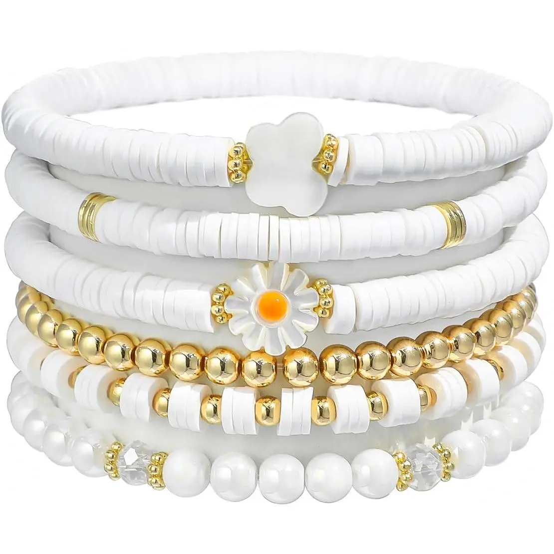 W-8 White Braclet set