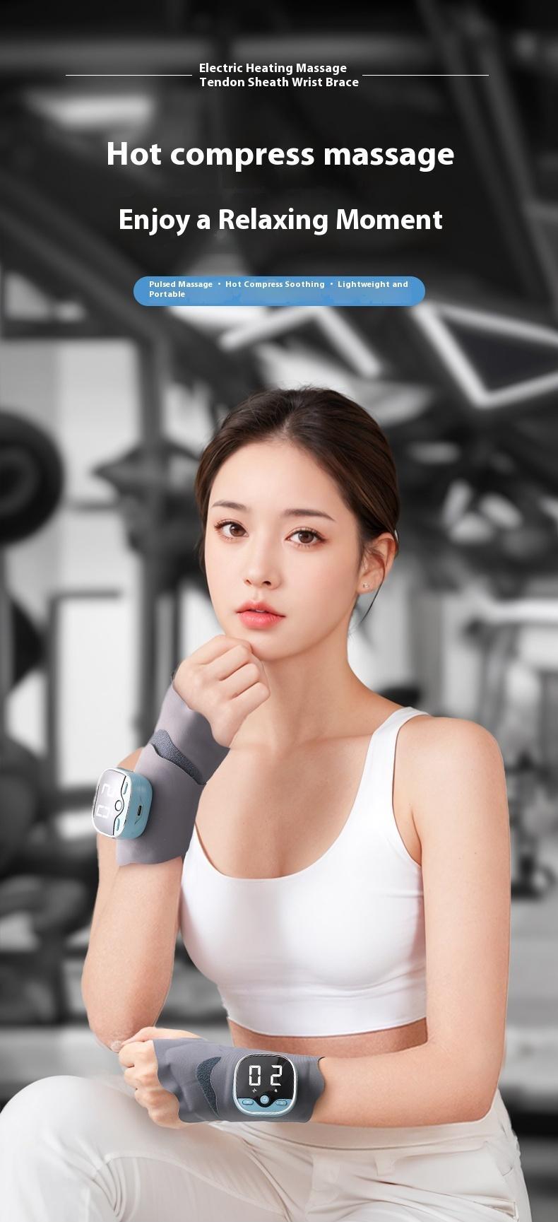 Portable Heated Wrist Massager with Vibration - 5 Massage Modes & 9 Intensity Levels, USB Rechargeable Cordless Hand Care Massager Heating Wrap for Tendonitis Arthritis Rheumatism Home Office Work Outdoor Sports Hands Pain Relief, Gift for Mom Dad Christm Portable Heated Wrist Massager with Vibration - 5 Massage Modes & 9 Intensity Levels, USB Rechargeable Cordless Hand Care Massager Heating Wrap for Tendonitis Arthritis Rheumatism Home Office Work Outdoor Sports Hands Pain Relief, Gift for Mom Dad Christm