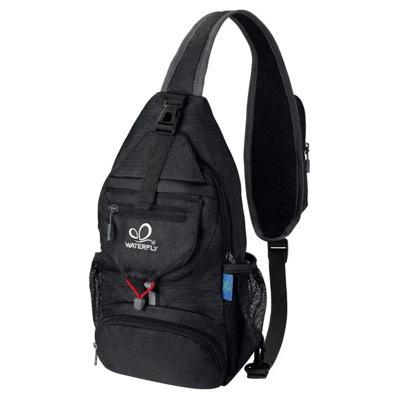Waterfly Ultra Lightweight Packable Crossbody Sling Backpack for Men and Women Perfect for Travel Hiking Running Gym Daily Commute Compact Chest Bag with Adjustable Strap and Water Resistant Fabric,independence