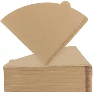 200 Count Coffee Filter - Unbleached Coffee-Filters for 4 Cup Brewers, Biodegradable and Chemical Free Coffee Filters for Home, Travel & Office (Size #2)