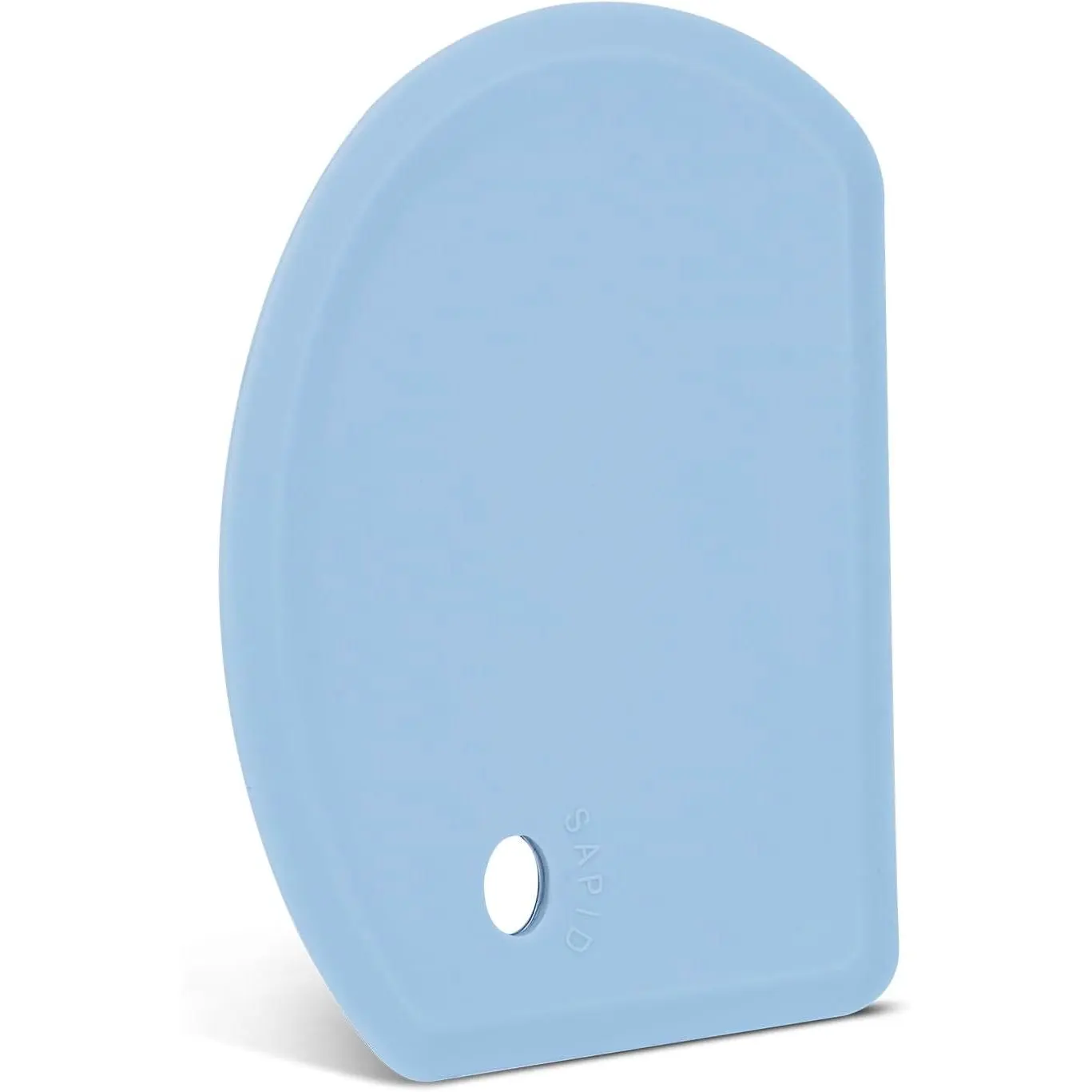 Dough Scraper with Stainless Steel Sheet, Curved  Flexible Bowl Scraper for Baking,  Grade  Bench Scraper for Sourdough Bread Proofing Basket, 5.98" × 4.3", Blue,