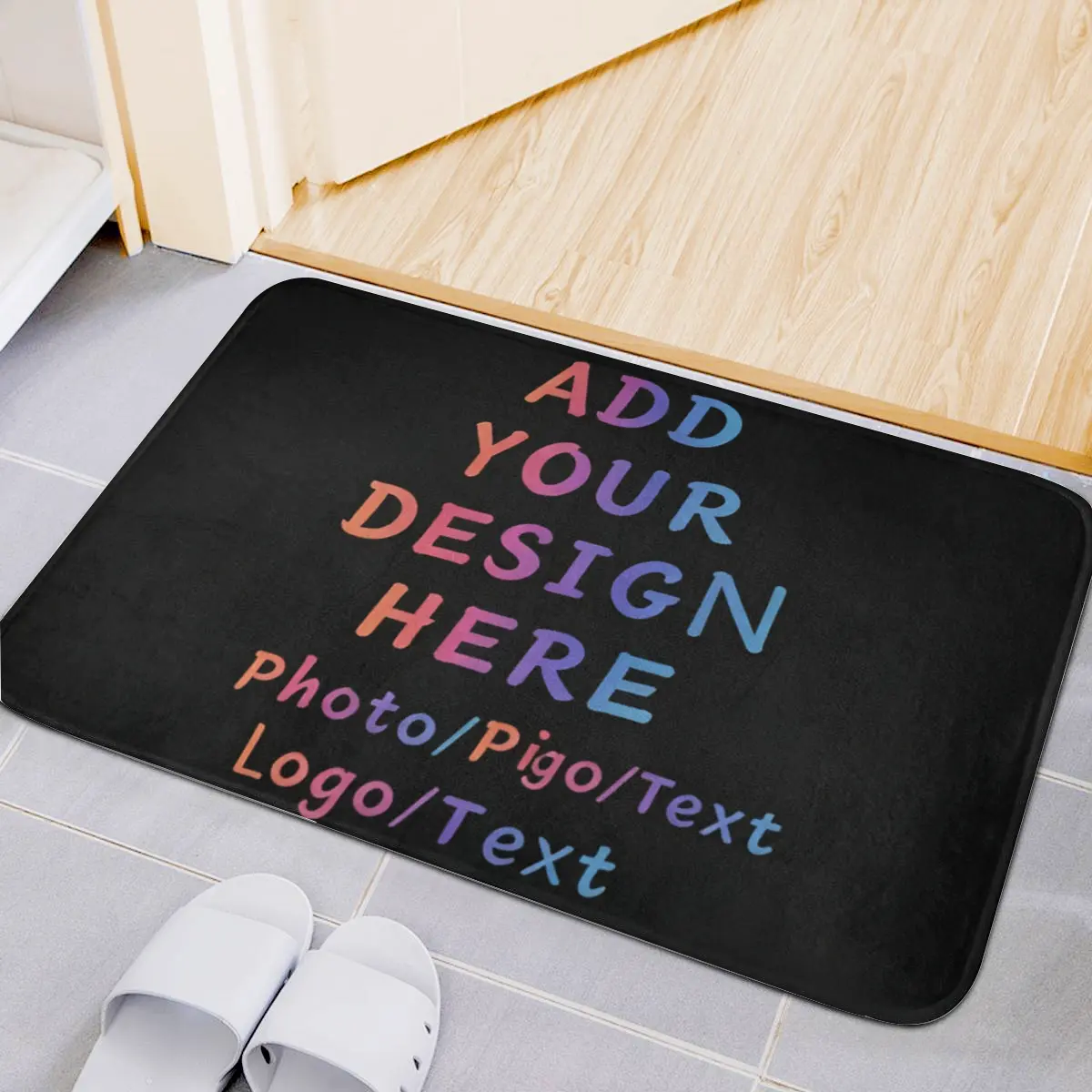 Personalized Doormat Upload Your Logo Photo Text Personalized Picture Floor Mat Indoor Custom Rug For Front Door Christmas Gifts