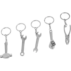 ORFOFE 5pcs Tool Keychain Car Keychain for Men Metal Trim Mini Hammer Car Multitool Repair Tools Keychain