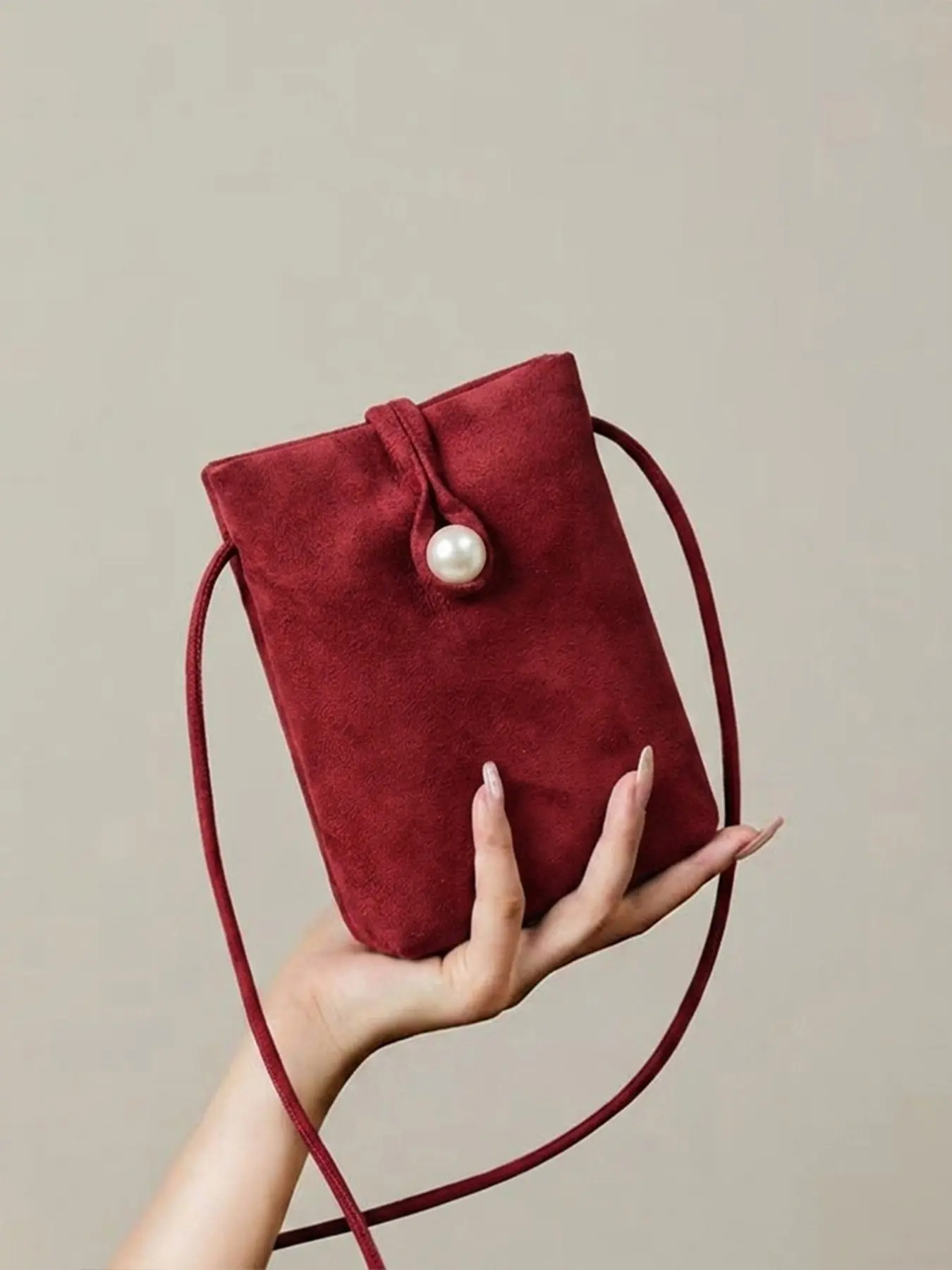 Women's Wallet Phone Bag, Small Crossbody Bag, Mini Shoulder Bag, Elegant Solid Design, Adjustable Strap, All Seasons