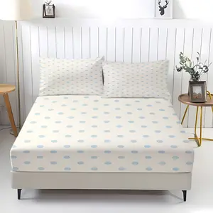 Ins Storm Dot Printed Pattern Bed Sheet Set, 1 Bed Sheet With 2 Pillowcases (Excluding Pillow Core), Available In Multiple Colors, Suitable For Bedrooms, Dormitories, And Guest Rooms, Suitable As Gifts And Decorations, Decorative Bedding Set