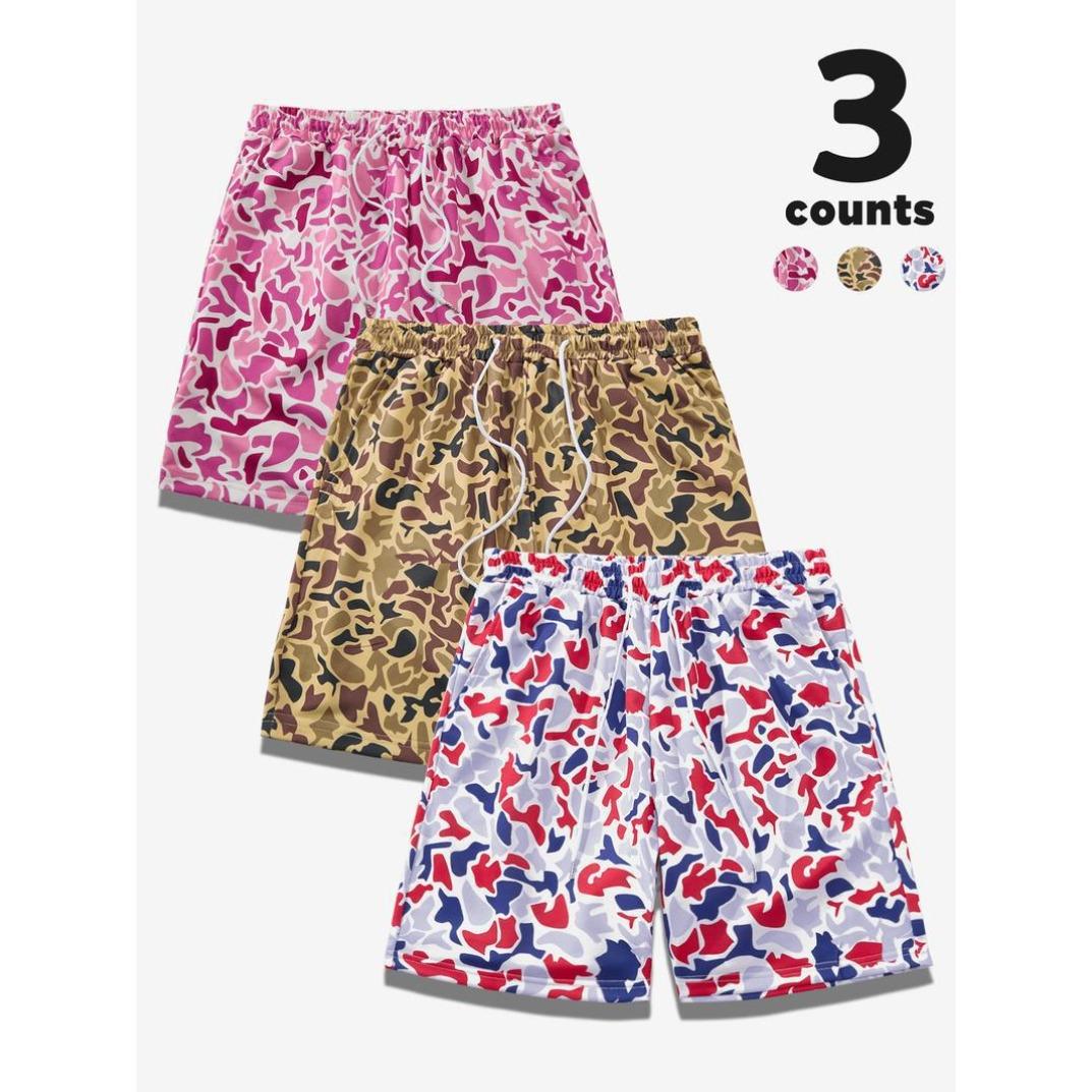 Camouflage Print Shorts Regular Fit Casual Street Style Shorts Lightweight Breathable Fabric Summer Daily Wear Unisex Fashion Trend Comfortable Outdoor Travel Beach Active Lifestyle