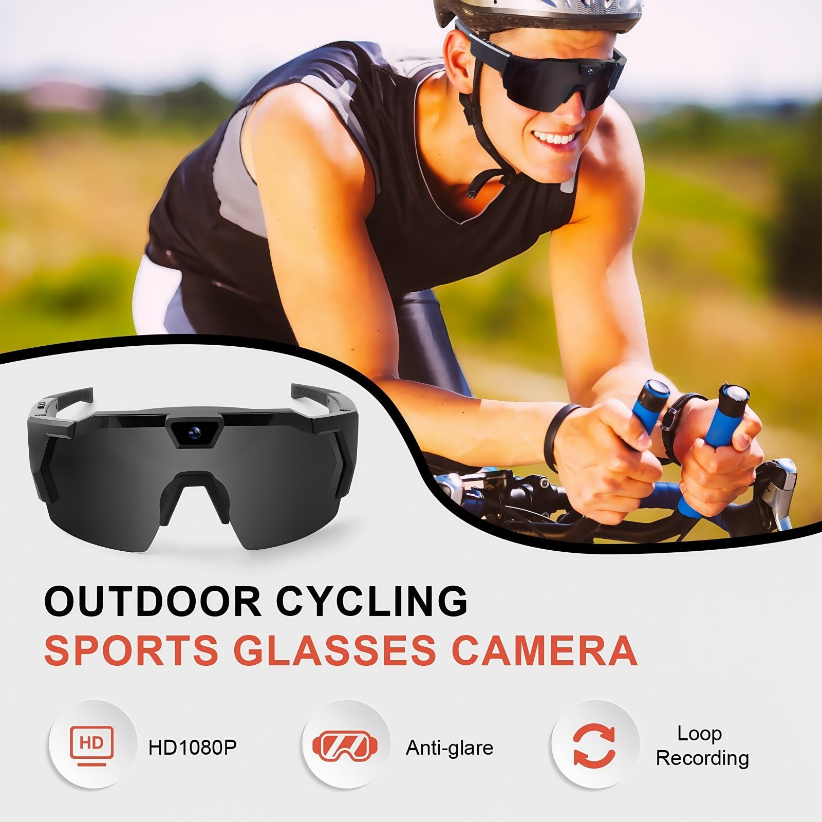 snow goggles New Sunglasses Camera DV Sports Recording Photo Camera Smart Outdoor Cycling Recorder with 1080P HD Video 12.0MP Photos & Polarized Lenses for Cycling & Sports