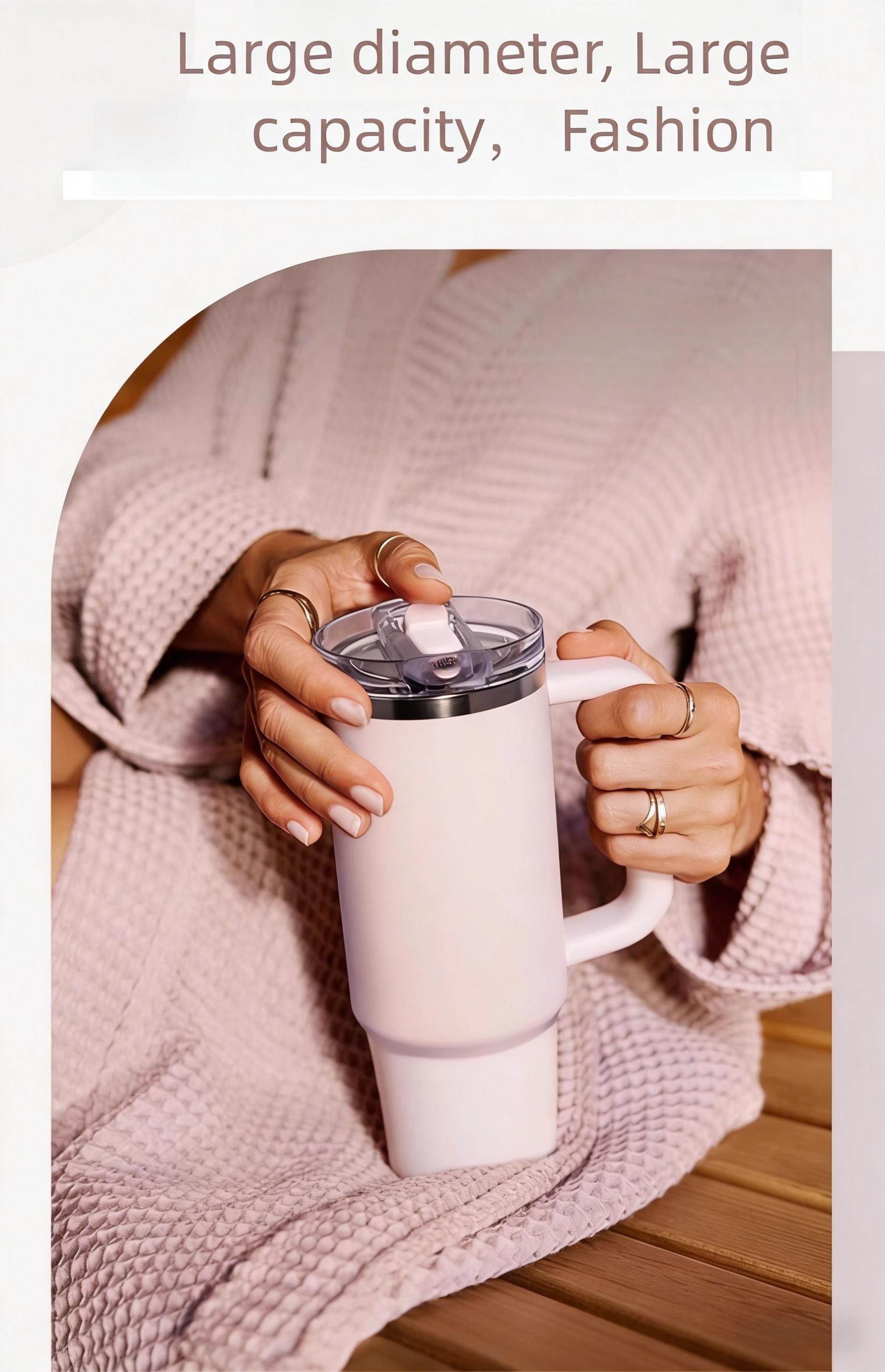 Giant Straw Cup Pro for Office, Home, and Car Use, Stylish Stainless Steel, Large Capacity,40oz Stainless steel