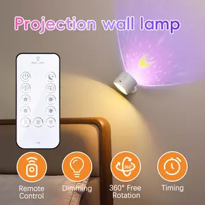 360 °   Rotatable Starry Sky Night Light Wall Lamp with Moon Pattern Atmosphere Light for Party Home Decor