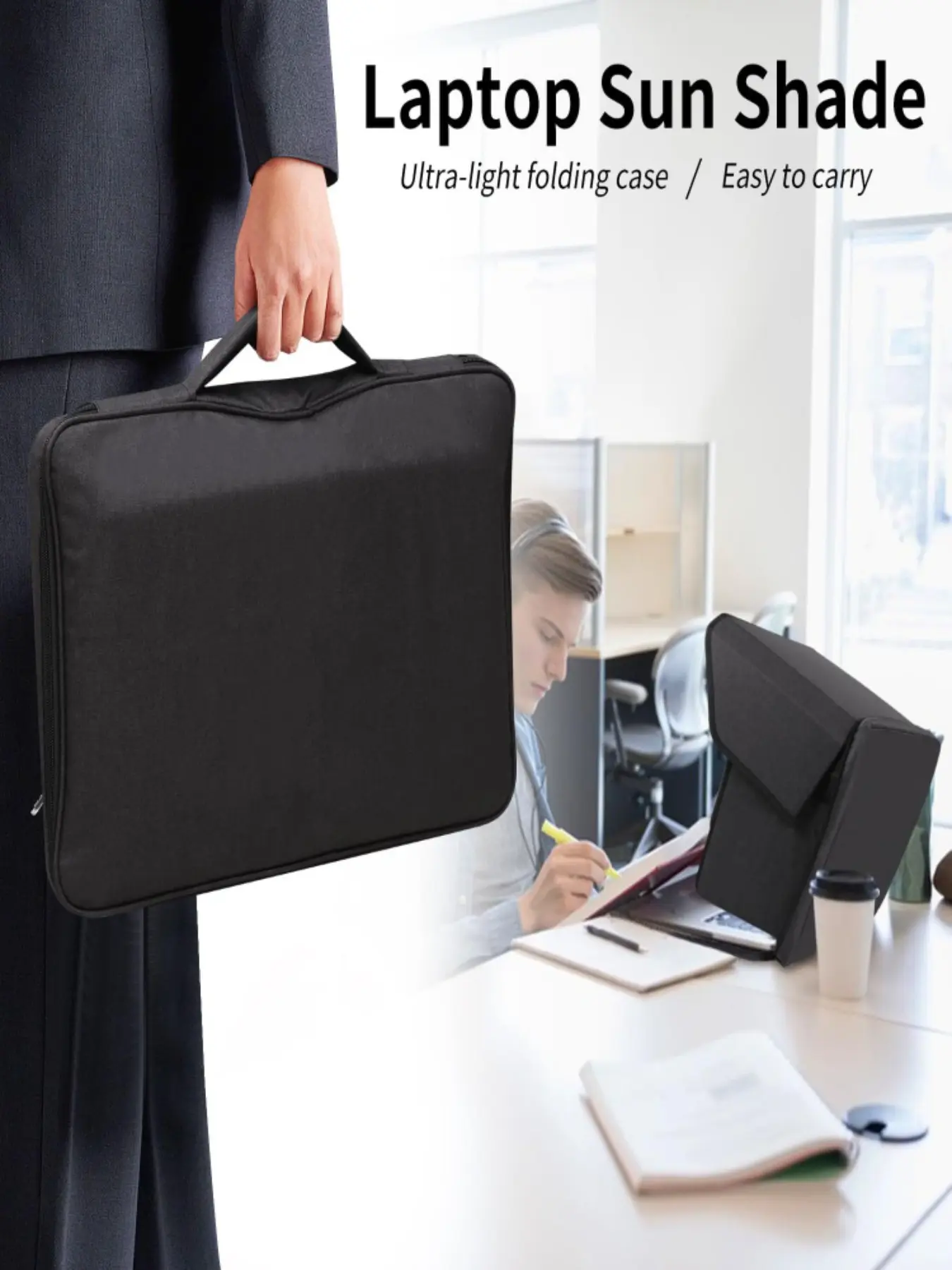 2026 Novel Outdoor Laptop Sunshade, Foldable Portable Laptop Backpack, Lightweight Design, Ideal for Travel & Daily Use