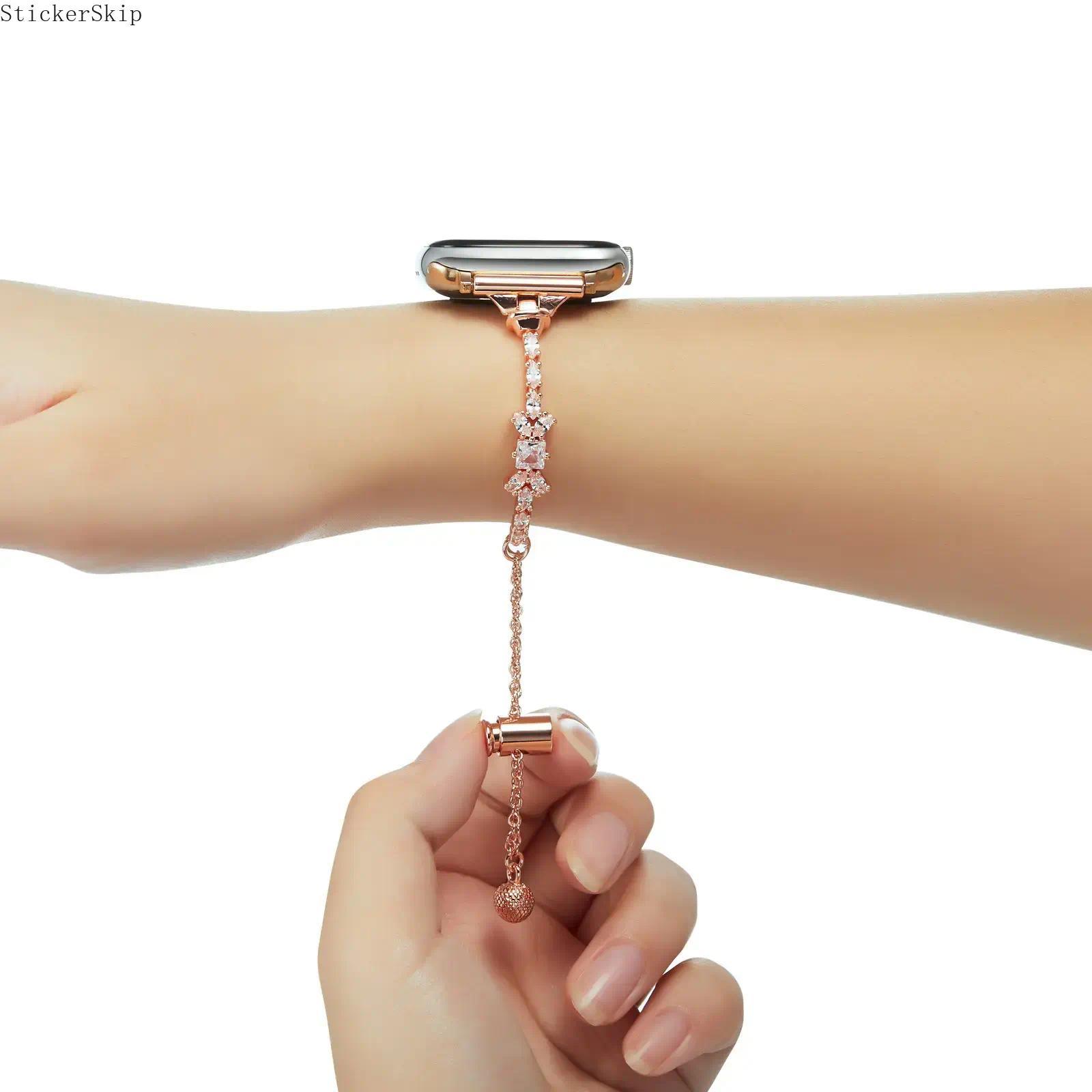 2026 Rhinestone Apple Watch Band – Sparkly Fashion Bracelet Strap for Women, Stylish Jewelry Style Replacement Watch Band Fits 38–49mm (All Series & Ultra), Elegant Dressy Smart Watch Accessory 2026 Rhinestone Apple Watch Band – Sparkly Fashion Bracelet Strap for Women, Stylish Jewelry Style Replacement Watch Band Fits 38–49mm (All Series & Ultra), Elegant Dressy Smart Watch Accessory