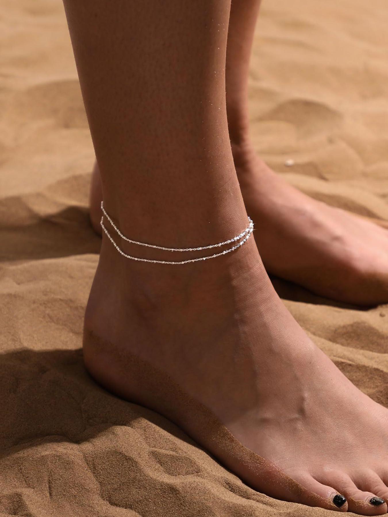 Women's Elegant Minimalist Anklet, Exquisite Trendy Anklet, Chic All-match Body Jewelry As Gift for Girlfriend