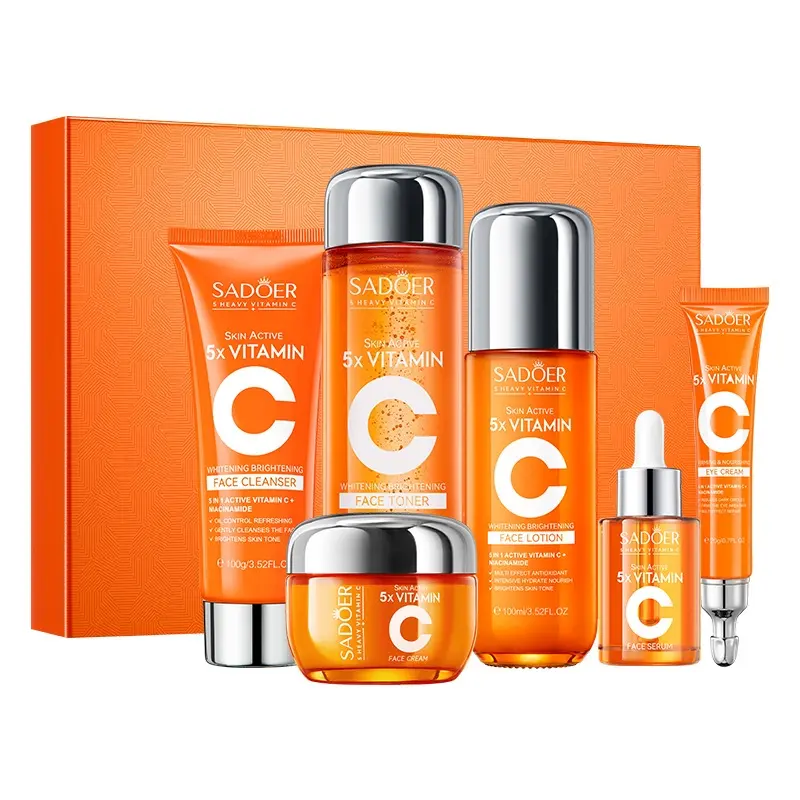 5 HEAVY VITAMIN C Skincare Set Cleanser 100g Toner 130ml Eye cream 20g Serum 30ml Lotion 100ml Face cream 50g