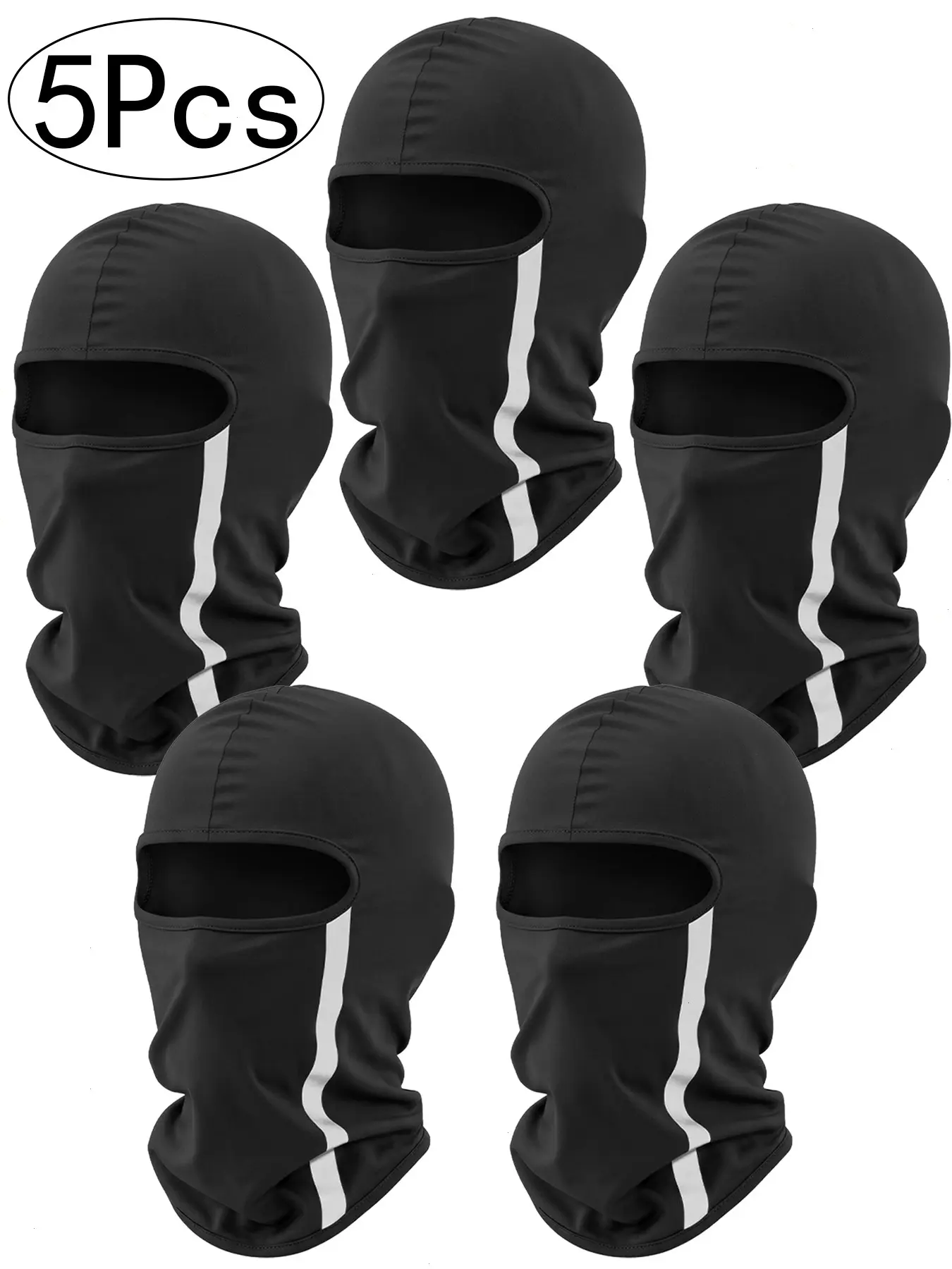 5 Pcs Neck Gaiter Face Mask for Men Reflective Face Cover Scarf Summer UV Sun Protection Balaclava Bandana for Work