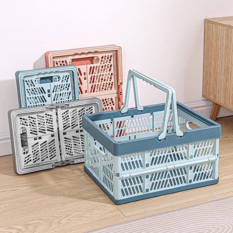 Foldable Storage Box, Outdoor Dining Basket, Portable Shopping Basket, Fruit Basket, Snack and Toy Container, Bookshelf Basket, Versatile Multi-Purpose Organizer